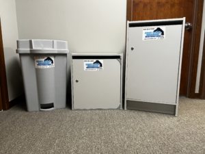paper shredding collection containers
